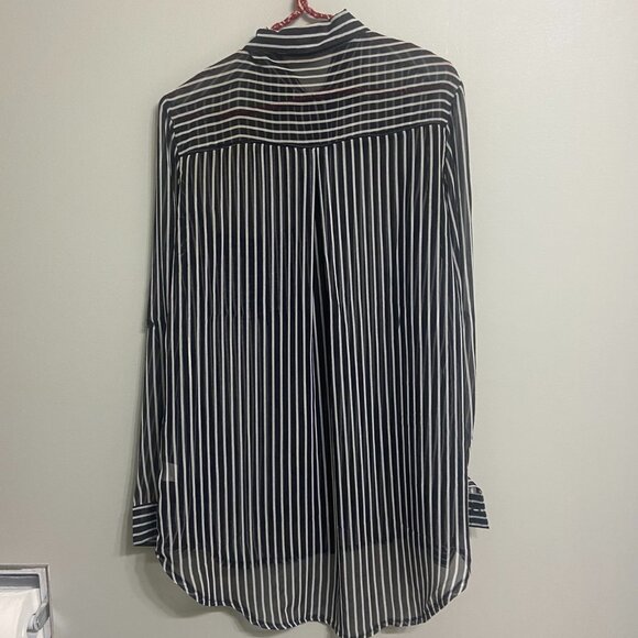 Candy Couture (Size L) Shear Striped Blouse - Picture 3 of 6